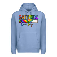 Colony Blue gay pride loading lgbtq Premium Hoodie - texasbilliewilder