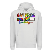 Dove Grey gay pride loading lgbtq Premium Hoodie - texasbilliewilder