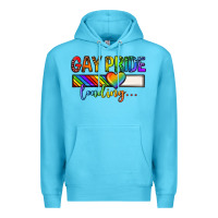 Ocean Blue gay pride loading lgbtq Premium Hoodie - texasbilliewilder