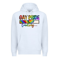 White gay pride loading lgbtq Premium Hoodie - texasbilliewilder