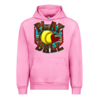 Fuchsia Pink play ball softball Urban Hoodie - texasbilliewilder