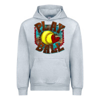 Heather Grey play ball softball Urban Hoodie - texasbilliewilder