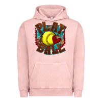 Pigment Salmon play ball softball Urban Hoodie - texasbilliewilder