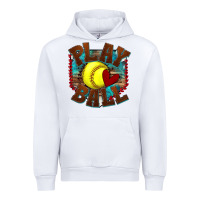 White play ball softball Urban Hoodie - texasbilliewilder