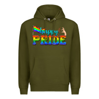 Army Green happy pride Premium Hoodie - texasbilliewilder