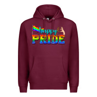 Burgundy happy pride Premium Hoodie - texasbilliewilder