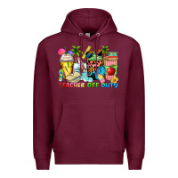 Burgundy teacher off duty coffee cups Premium Hoodie - Zillion Design Studio
