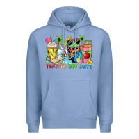 Colony Blue teacher off duty coffee cups Premium Hoodie - Zillion Design Studio