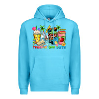 Ocean Blue teacher off duty coffee cups Premium Hoodie - Zillion Design Studio