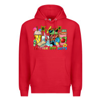 Red teacher off duty coffee cups Premium Hoodie - Zillion Design Studio