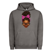 Pigment Tornado afro messy bun pink leopard bow Urban Hoodie - texasbilliewilder