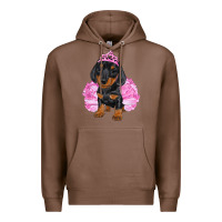 Chestnut Balerina Dachshund With Tutu Premium Hoodie - RanaPortraitStore