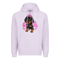Lilac Balerina Dachshund With Tutu Premium Hoodie - RanaPortraitStore