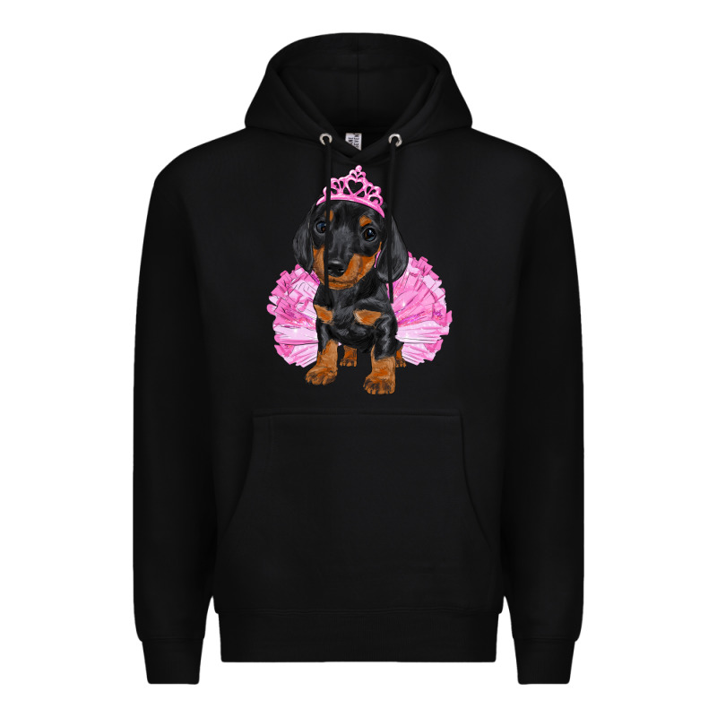Balerina Dachshund With Tutu Premium Hoodie by RanaPortraitStore | Teevron