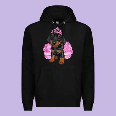 Balerina Dachshund With Tutu Premium Hoodie Designed By Ranaportraitstore