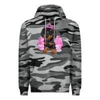 Slate Camo Balerina Dachshund With Tutu Premium Hoodie - RanaPortraitStore