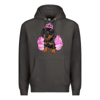 Smoke Balerina Dachshund With Tutu Premium Hoodie - RanaPortraitStore