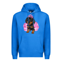 True Royal Balerina Dachshund With Tutu Premium Hoodie - RanaPortraitStore
