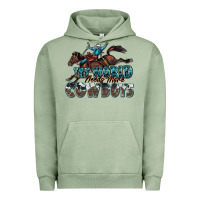 Pigment Oil Green the world needs more cowboys Urban Hoodie - Zillion Design Studio