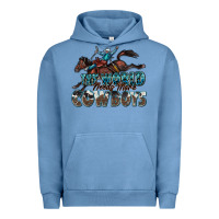 Pigment Pebble Blue the world needs more cowboys Urban Hoodie - Zillion Design Studio