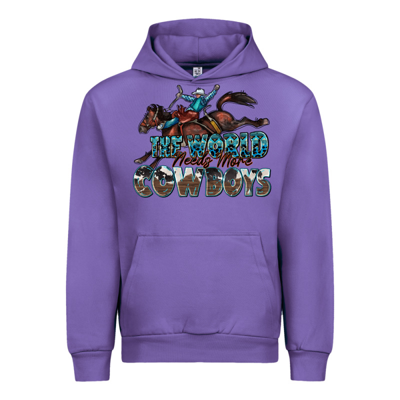 The World Needs More Cowboys Urban Hoodie by Zillion Design Studio | Teevron