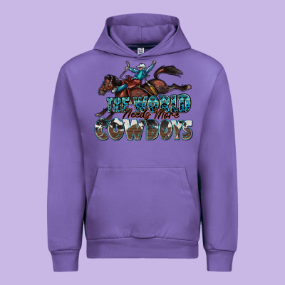 The World Needs More Cowboys Urban Hoodie Designed By Zillion Design Studio