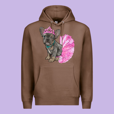 Balerina French Bulldog With Tutu Premium Hoodie Designed By Ranaportraitstore