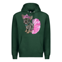 Sports Green Balerina French Bulldog With Tutu Premium Hoodie - RanaPortraitStore