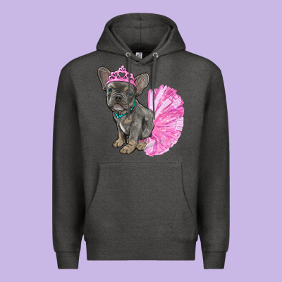 Balerina French Bulldog With Tutu Premium Hoodie Designed By Ranaportraitstore