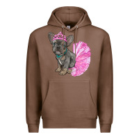 Chestnut Balerina French Bulldog With Tutu Premium Hoodie - RanaPortraitStore