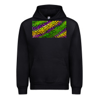 Black Mardi Gras Leopard Urban Hoodie - RanaPortraitStore