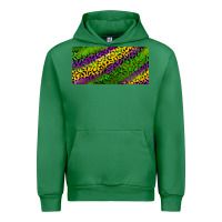 Emerald Mardi Gras Leopard Urban Hoodie - RanaPortraitStore