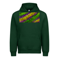 Forest Green Mardi Gras Leopard Urban Hoodie - RanaPortraitStore