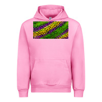Fuchsia Pink Mardi Gras Leopard Urban Hoodie - RanaPortraitStore