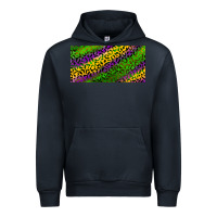 Navy Mardi Gras Leopard Urban Hoodie - RanaPortraitStore