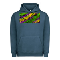 Pigment Midnight Navy Mardi Gras Leopard Urban Hoodie - RanaPortraitStore