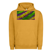 Pigment Peanut Butter Mardi Gras Leopard Urban Hoodie - RanaPortraitStore