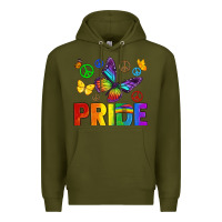 Army Green hippie pride Premium Hoodie - texasbilliewilder