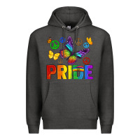 Charcoal Heather hippie pride Premium Hoodie - texasbilliewilder