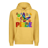 Antique Gold hippie pride Premium Hoodie - texasbilliewilder