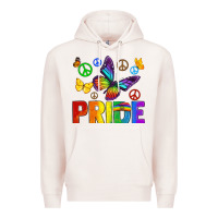 Pale Pink hippie pride Premium Hoodie - texasbilliewilder