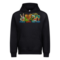 Black peace love free bird Urban Hoodie - Zillion Design Studio
