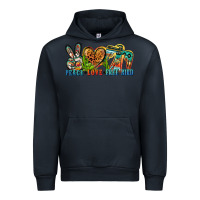 Navy peace love free bird Urban Hoodie - Zillion Design Studio