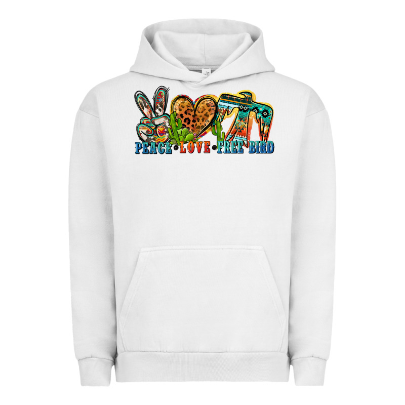 Peace Love Free Bird Urban Hoodie by Zillion Design Studio | Teevron