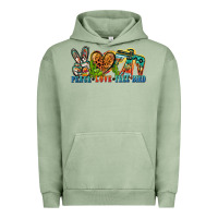 Pigment Oil Green peace love free bird Urban Hoodie - Zillion Design Studio