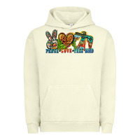 Pigment Pistachio peace love free bird Urban Hoodie - Zillion Design Studio