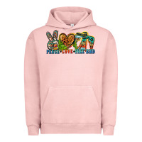 Pigment Salmon peace love free bird Urban Hoodie - Zillion Design Studio