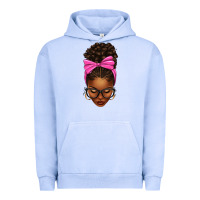 Pigment Grape Ice afro messy bun pink bow Urban Hoodie - texasbilliewilder