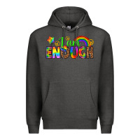 Charcoal Heather i am enough Premium Hoodie - texasbilliewilder