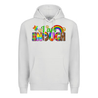 Dove Grey i am enough Premium Hoodie - texasbilliewilder